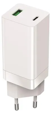 Zdjęcie produktu dla Ładowarka sieciowa Setty LSI-02 GAN PD+QC 65W USB-C + USB biała