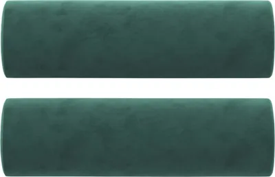 Produktbild von Zierkissen 2 Stk. Dunkelgrün Ø15x50 cm Samt