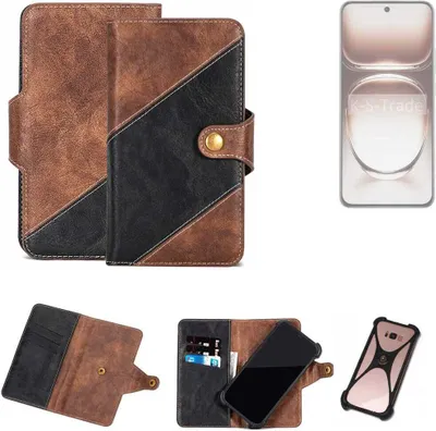 Produktbild von K-S-Trade Handyhülle Schutzhülle Bookstyle Case kompatibel mit Oppo Reno12 CPH2625 Klapphülle Cover Hülle Schutztasche 1x