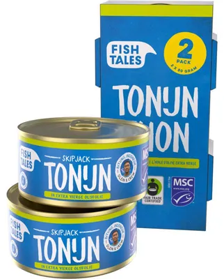 Obrázok produktu pre Fish Tales Tuniak pruhovaný v olivovom oleji, 2 x 160 g, balenie 2 ks