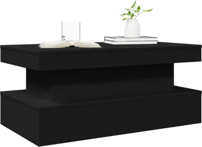 Produktbild von vidaXL Couchtisch mit LED-Leuchten Schwarz 90x50x40 cm
