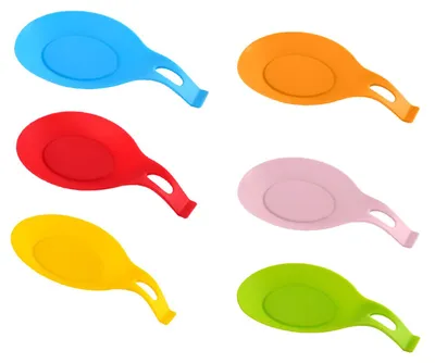 Produktbild von Löffelablage für den Herd, Silikon-Löffelablage für die Küchenarbeitsplatte - Küchenlöffelablage-Set, 6-teilig, Silikon-Spatelhalter, Silikon-Löffelablage für den Herd, Silikon-Utensilienablage, Löffelablagen
