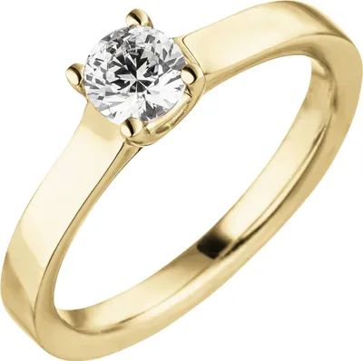 Produktbild von Gr. 54 Damen Ring 585 Gold Gelbgold 1 Diamant Brillant 0,50 ct.Diamantring Solitär