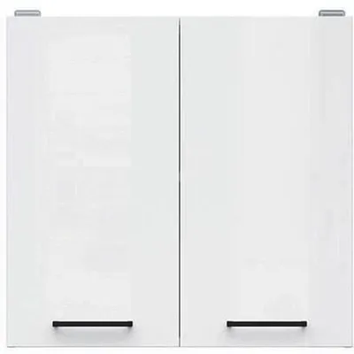 Produktbild von Hochschrank 60 cm - 2 Türen - Glänzendes Weiß