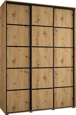 Produktbild von MEBLE KRYSPOL Davos 4 Schrank, drei Türen - 235,2x170x45 cm - Artisan  Artisan Schwarz