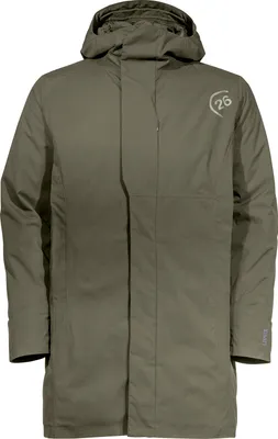 A studio shot of a green jacket.