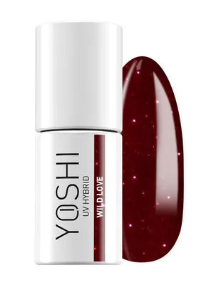 Obrázok produktu pre Yoshi Hybrid Lak na nechty Kaštanovo hnedý brokát - Profesionálny trvalý lak na nechty 6 ml - UV lak na nechty s praktickým štetcom - Love