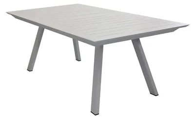 Immagine prodotto di Tavolo allungabile da esterno in alluminio con piano effetto doghe Lyse -  Beige
