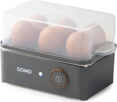 Produktbild von Eierkocher DOMO DO9283EK, 400 W, 6 Eier, Grau, Mit Messbecher und Eierstecher