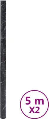 Produktbild von vidaXL Möbelfolien Selbstklebend Marmor-Optik Schwarz 90x500 cm PVC