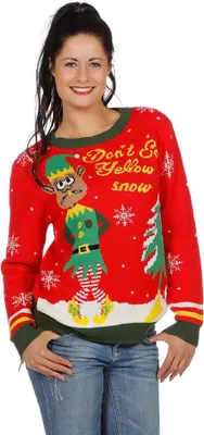 Produktbild von Weihnachtspullover Weihnachtself Rot L-52/54