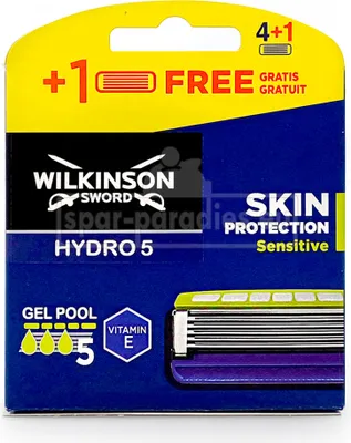 Produktbild von Wilkinson Sword Hydro 5 Skin Protection Sensitive 4+1 Pack