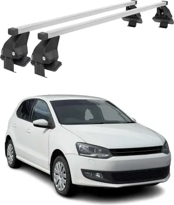 Produktbild von Menabo Dachträger Grundtäger für VW Polo 2009-2017 3tür 50kg Stahl Silber 2 tlg