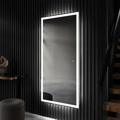 Obrázek produktu pro Artforma Zrcadlo do koupelny s led osvětlením 80x200 cm | Vertikální koupelnové zrcadlo s LED podsvícením | Barva LED: Studená bílá 7000K | Vypínač: Senzorický | PIO001