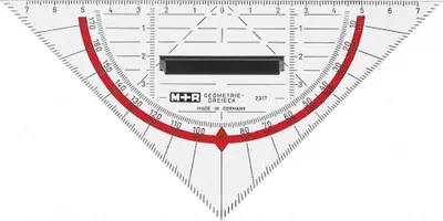 Zdjęcie produktu dla M+R 723180100 Geometry trójkąt szkło akrylowe przeciwprostokątna: 170 mm krystalicznie przezroczysty