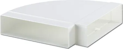Produktbild von Flachkanalbogen 125erF Naber 4021043 90° horizontal einseitige Muffe für 218x55mm Belüftungstechnik