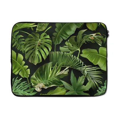 Produktbild von MuchoWow® Laptop Hülle 15 Zoll Muster - Tropisch - Blätter - Jungen - Mädchen - Kinder - Kind Laptoptasche - Laptoptasche - Sleeve - Rundum-Schutz