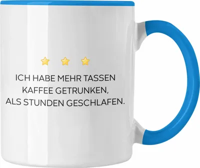 Produktbild von Trendation - Lustige Tasse mit Spruch für Frauen Männer Arbeit Büro Lustig Tassen Becher mit Sprüchen Kollegin Geschenk Sarkasmus Kaffee (Blau)
