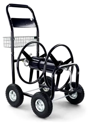 Produktbild von Schlauchwagen mit Handkurbel für bis zu 106 m Gartenschlauch in Schwarz