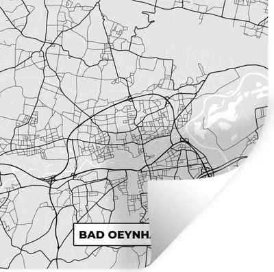 Produktbild von MuchoWow® Wandtattoo Wandsticker Wandaufkleber Stadtplan - Karte von Bad Oeynhausen - Deutschland - Karte 100x100 cm Selbstklebend und Repositionierbar - Wierderverwendbar - Selbstklebend
