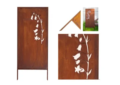 Produktbild von Edelrost Sichtschutz Garten Deko Maiglöckchen 120x50cm Decorative Abdeckung Rost
