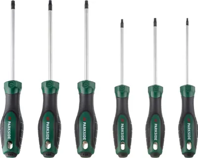 Produktbild von PARKSIDE® Schraubendreher-Sets 6-tlg. / Steckschlüssel-Schraubendreher-Satz (Schraubendrehersatz TX)