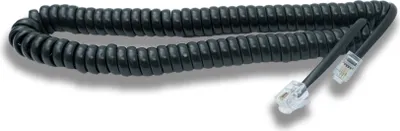 Immagine prodotto di SYSTEM-S cavo per linea fissa 3 m 4P4C RJ9 da spina a spina a spirale in nero