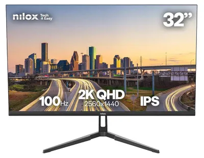 Immagine prodotto di Nilox MONITOR 32 IPS 100 HZ HDMI Y DP, 81,3 cm (32"), 2560 x 1440 px, Quad HD, LCD, 4 ms, Nero