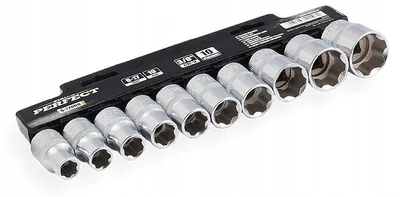 Produktbild von Stalco S-77009 Steckschlüsselsatz 3/8 Zoll Cr-V