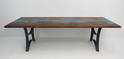 Produktbild von Maßanfertigung Tisch Epoxidharz Epoxy Resin Fluss Echtes Holz Preis 1qm Tische