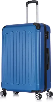 Produktbild von Flexot Reisekoffer, Hartschale, Perl-Blau, XL, Zahlenschloss, Modell F-2045, zwei gepolsterte Tragegriffe, formstabil, vier Stellfüße