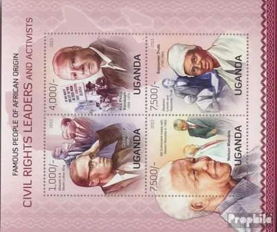 Produktbild von Briefmarken Uganda 2013 Mi 3070-3073 Kleinbogen (kompl.Ausg.) postfrisch Bürgerrechtler
