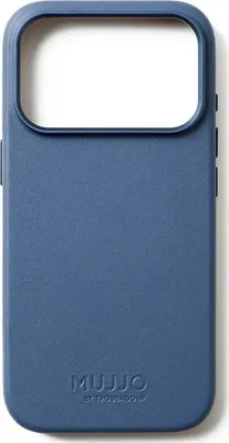 Produktbild von Handyhülle für iPhone 17 Pro, Mujjo Full Leather Case für MagSafe, Blau