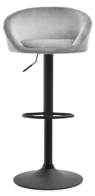 Image de Tabouret de bar pivotant SARINA - gris / noir