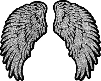 Produktbild von Flügelflügel-Emblem-Patch-Set zum Aufbügeln, L+R