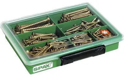 Obrázek produktu pro Sada šroubů Spax malá se 7 rozměry, se zápustnou hlavou 245 kusů