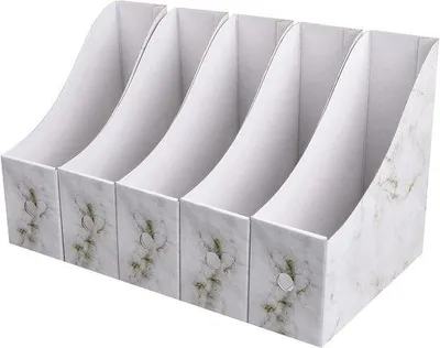 Produktbild von Wasserdichte Dokumentenkisten - Set aus 5 - Marmorexemplaren - Papierkarton