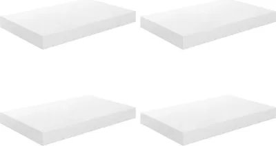 Produktbild von vidaXL Schweberegale 4 Stk. Hochglanz-Weiß 40x23x3,8 cm MDF