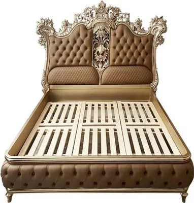 Obrázek produktu pro Klasická barokní postel Chesterfield Stylová postel z umělé kůže