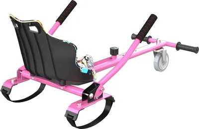 Produktbild von Markboard Hoverkart Sitzscooter Go Kart Kartsitz Elektrokart Hoverseat für Hoverboard Selbstausgleichender Elektroroller 6.5", 8", 10" mit langlebigem PolyurethanRad Sicherer für Kinder - Alle Altersgruppen (pink)