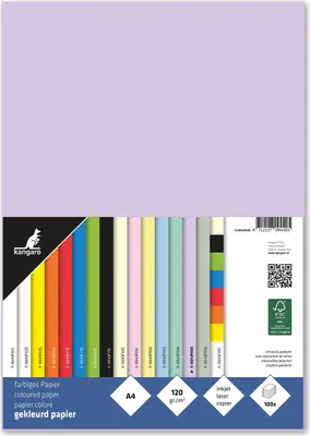Produktbild von kangaro Multifunktionspapier DIN A4 120 g/qm pastelllila 100 Blatt