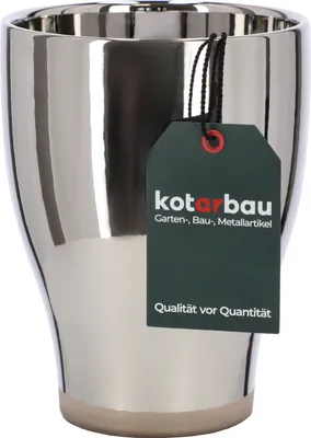 Produktbild von KOTARBAU® Keramik-Blumentof Tulpe für Orchideen Glänzend Silber ⌀ 13 cm Pflanztopf
