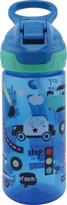 Produktbild von Nuby - Flip-It Trinkhalmbecher mit weichem Mundstück - Auslaufsicherer Kinder-Trinkbecher mit praktischem Griff - Spülmaschinenfest - Ideal für Kindergarten und Schule - Blue - 540ml