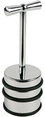 Zdjęcie produktu dla Odbojnik do drzwi metalowy 1.3kg 6.5x18cm srebrny