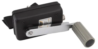 Produktbild von Tragbarer, hocheffizienter 30-W-Generator mit Handkurbel – kleiner schwarzer Generator zum Aufladen im Notfall im Freien