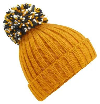 Image de Beechfield - Bonnet « Hygge » pour hommes/femmes Unie FK1104 (taille unique) (jaune moutarde)