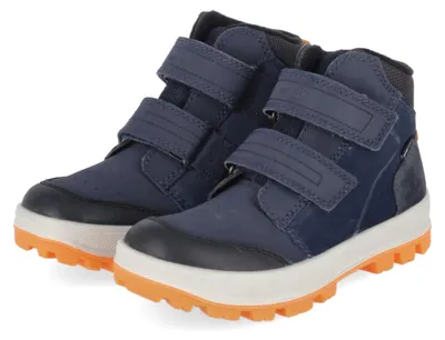 Imagen del producto de Botas de invierno Superfit para niños, modelo TEDD, color azul, confeccionadas en cuero y textil, talla 30