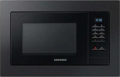 Obrázok produktu pre Mikrovlnná rúra, Samsung MG23A7013CB/OL, vstavaný mikrovlnný gril, keramické vnútro, 23L, 800W, modrý LED displej, čierne dvierka, čierny rám