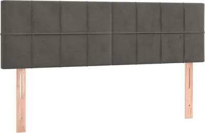Obrázok produktu pre vidaXL Čelá postele, tmavošedé, 144 x 5 x 78/88 cm, zamat