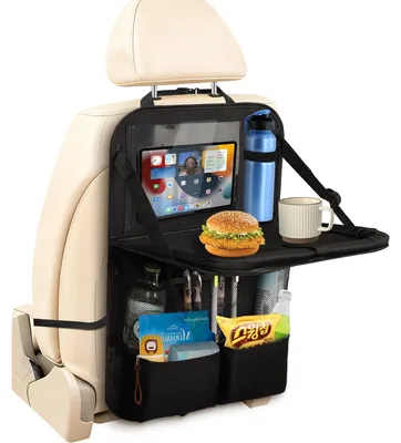 Image de Solidchoice - Organisateur de voiture avec 10 compartiments et table pliante